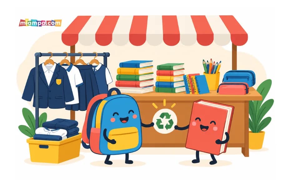 mercadillo material escolar