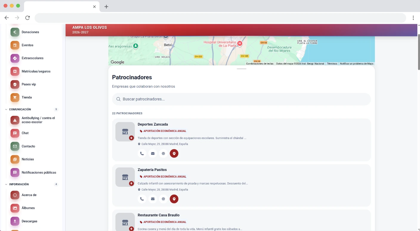 Patrocinadores y empresas amigas en MiAMPA